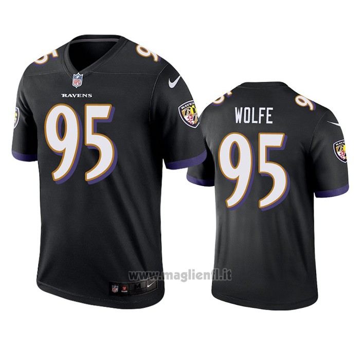 Maglia NFL Legend Baltimore Ravens Derek Wolfe Nero
